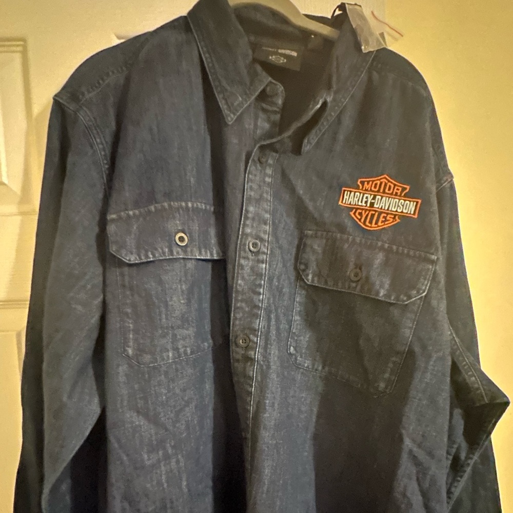 Brand new denim Harley Davidson Shirt